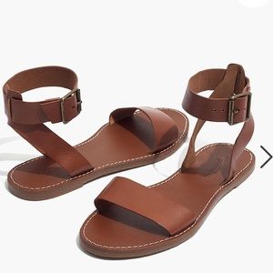 Madewell: The Boardwalk Brown Ankle Strap Sandals